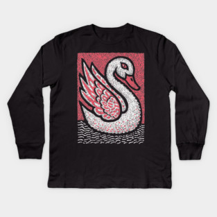 Elegant Swan | Aphrodite's Sacred Bird Kids Long Sleeve T-Shirt