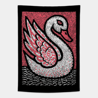 Elegant Swan | Aphrodite's Sacred Bird Tapestry