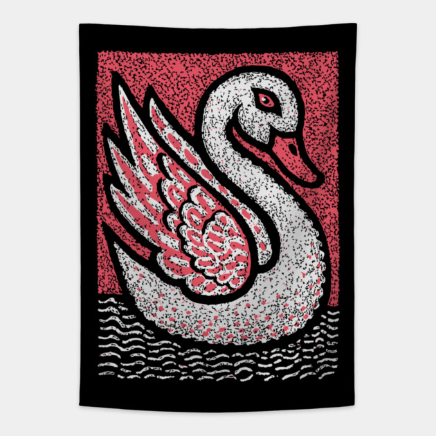 Elegant Swan | Aphrodite's Sacred Bird Tapestry by TuncGK
