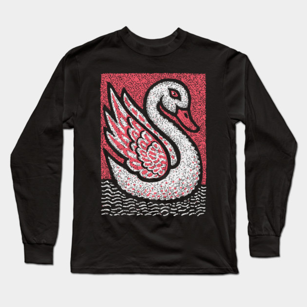 Elegant Swan | Aphrodite's Sacred Bird Long Sleeve T-Shirt by TuncGK