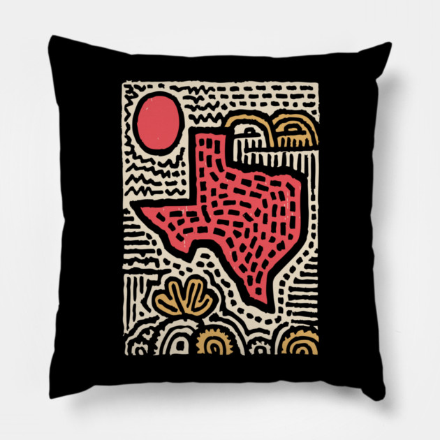 Abstract Texas | Lone Star State of Mind Pillow by TuncGK