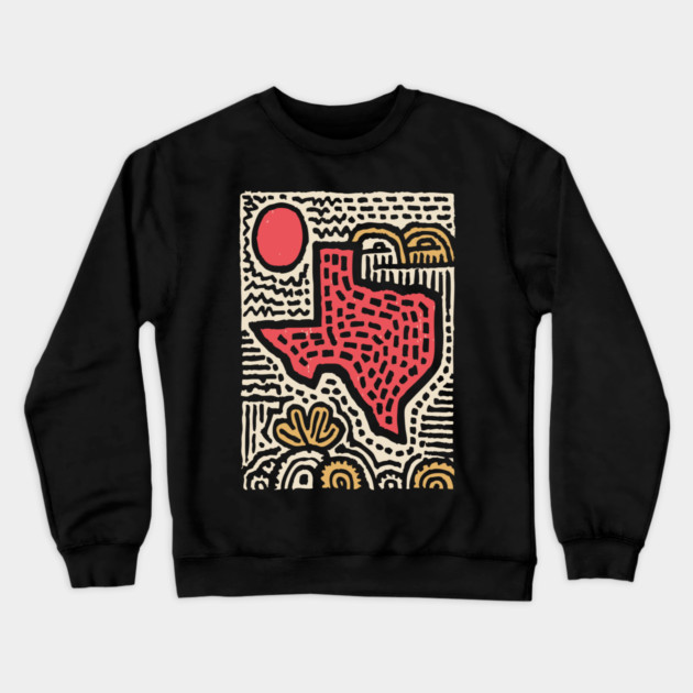 Abstract Texas | Lone Star State of Mind Crewneck Sweatshirt by TuncGK
