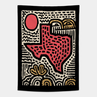 Abstract Texas | Lone Star State of Mind Tapestry