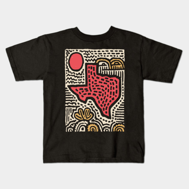 Abstract Texas | Lone Star State of Mind Kids T-Shirt by TuncGK