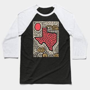 Abstract Texas | Lone Star State of Mind Baseball T-Shirt