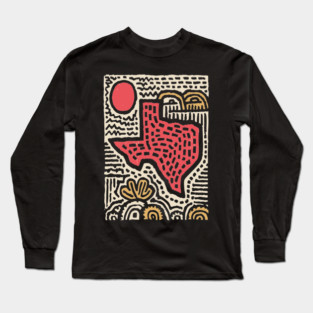 Abstract Texas | Lone Star State of Mind Long Sleeve T-Shirt
