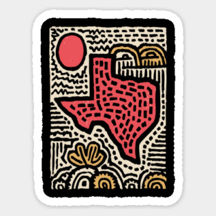 Abstract Texas | Lone Star State of Mind Sticker