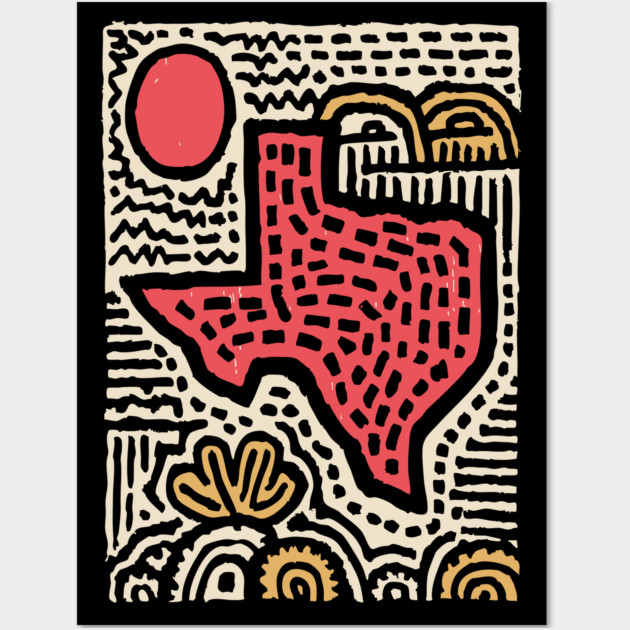 Abstract Texas | Lone Star State of Mind Wall Art by TuncGK