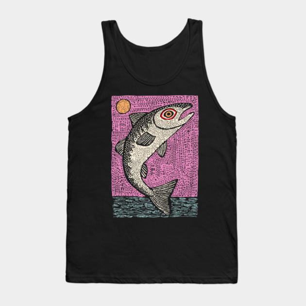 Ethereal Salmon | Dreamy River Spirit Tank Top by TuncGK