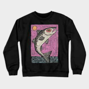Ethereal Salmon | Dreamy River Spirit Crewneck Sweatshirt