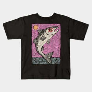 Ethereal Salmon | Dreamy River Spirit Kids T-Shirt