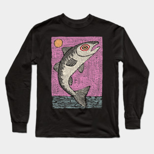Ethereal Salmon | Dreamy River Spirit Long Sleeve T-Shirt