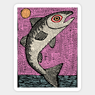 Ethereal Salmon | Dreamy River Spirit Magnet