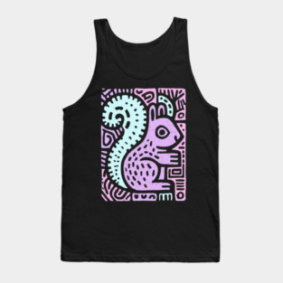 Pastel Yin Yang Squirrel | Sacred Geometry Tank Top