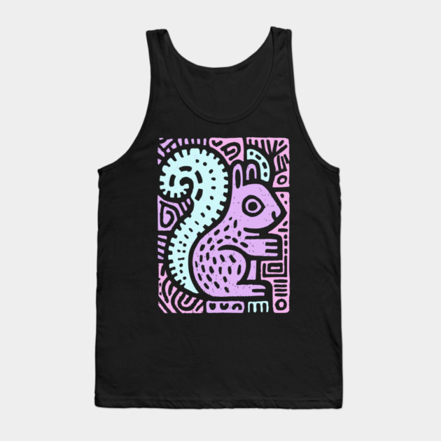 Pastel Yin Yang Squirrel | Sacred Geometry Tank Top by TuncGK