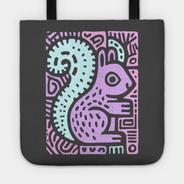 Pastel Yin Yang Squirrel | Sacred Geometry Tote by TuncGK