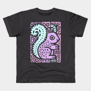Pastel Yin Yang Squirrel | Sacred Geometry Kids T-Shirt