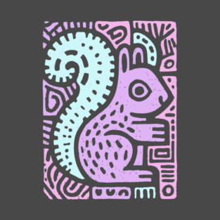 Pastel Yin Yang Squirrel | Sacred Geometry T-Shirt