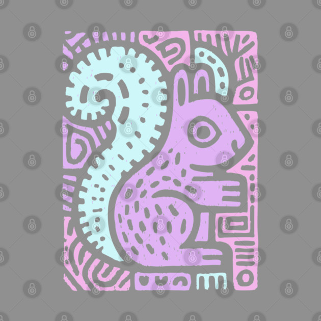 Pastel Yin Yang Squirrel | Sacred Geometry by TuncGK