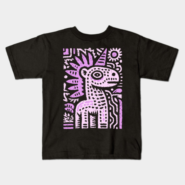 Psychedelic Punk Unicorn | Quirky Mythical Beast Kids T-Shirt by TuncGK