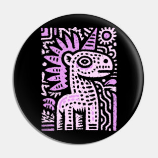 Psychedelic Punk Unicorn | Quirky Mythical Beast Pin