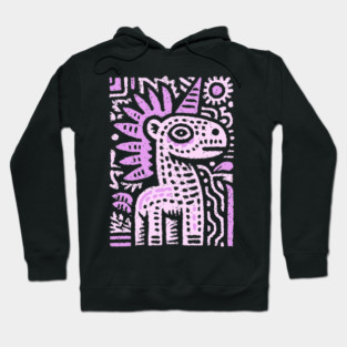 Psychedelic Punk Unicorn | Quirky Mythical Beast Hoodie