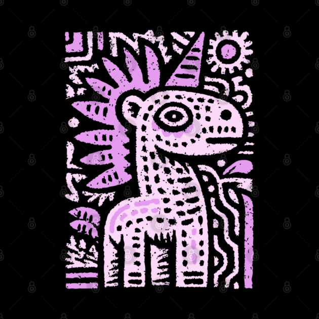 Psychedelic Punk Unicorn | Quirky Mythical Beast by TuncGK