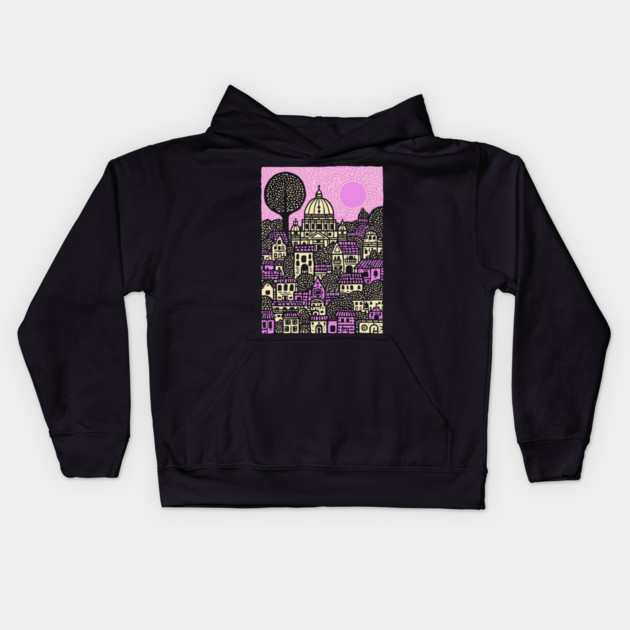 Dreamscape Vatican | Surreal Italian Cityscape Kids Hoodie by TuncGK