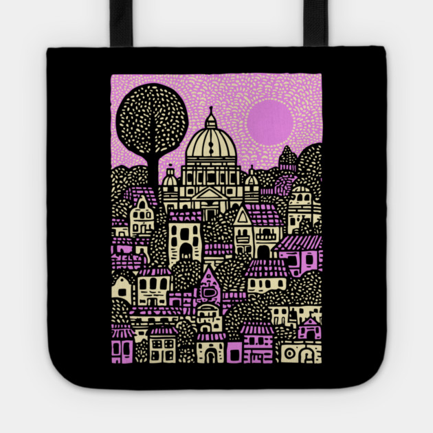 Dreamscape Vatican | Surreal Italian Cityscape Tote by TuncGK