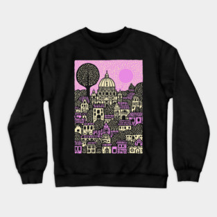 Dreamscape Vatican | Surreal Italian Cityscape Crewneck Sweatshirt