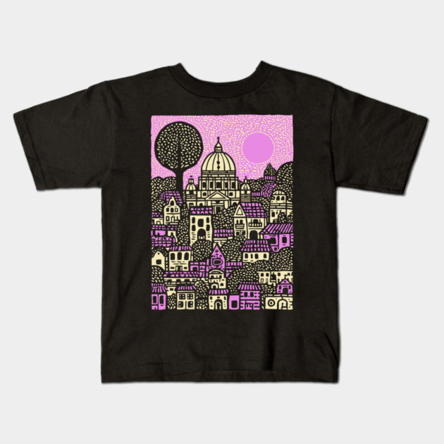 Dreamscape Vatican | Surreal Italian Cityscape Kids T-Shirt by TuncGK