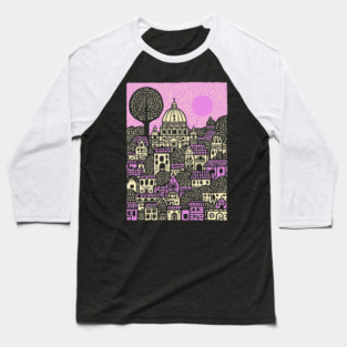 Dreamscape Vatican | Surreal Italian Cityscape Baseball T-Shirt