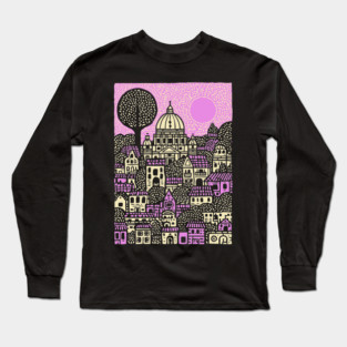 Dreamscape Vatican | Surreal Italian Cityscape Long Sleeve T-Shirt