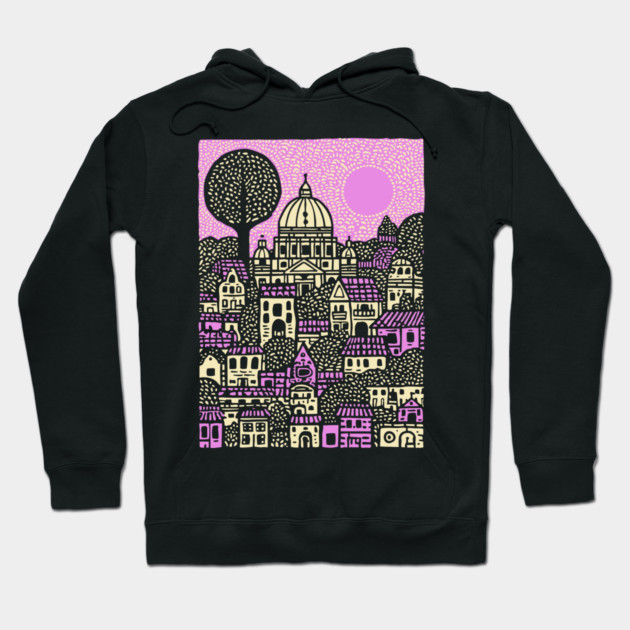 Dreamscape Vatican | Surreal Italian Cityscape Hoodie by TuncGK