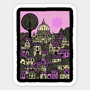 Dreamscape Vatican | Surreal Italian Cityscape Magnet