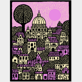 Dreamscape Vatican | Surreal Italian Cityscape Posters and Art