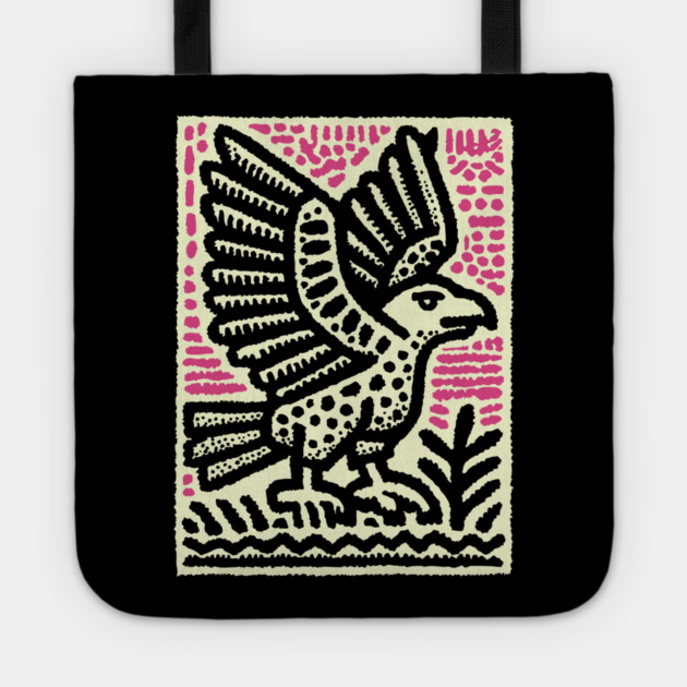 Abstract Vulture Glyph | Primal Sky Hunter Tote by TuncGK