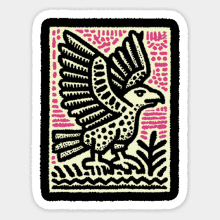 Abstract Vulture Glyph | Primal Sky Hunter Magnet