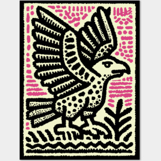 Abstract Vulture Glyph | Primal Sky Hunter Posters and Art