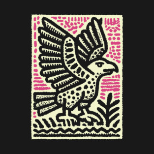 Abstract Vulture Glyph | Primal Sky Hunter T-Shirt