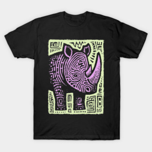 Vaporwave Rhino | Psychedelic Pastel Graphic T-Shirt