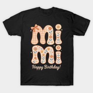 Coquette Bow Ditsy Floral Fall Mimi Pumpkin Spice Autumn T-Shirt