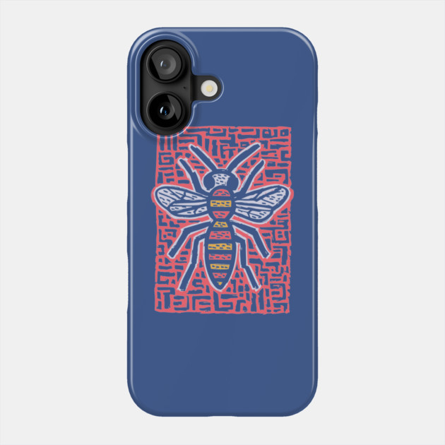 Primal Wasp Glyph | Ancient Insect Totem Phone Case by TuncGK