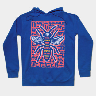 Primal Wasp Glyph | Ancient Insect Totem Hoodie