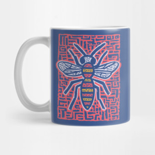 Primal Wasp Glyph | Ancient Insect Totem Mug