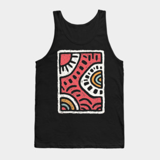 Abstract Water Dance | Rhythmic River Flow Tank Top