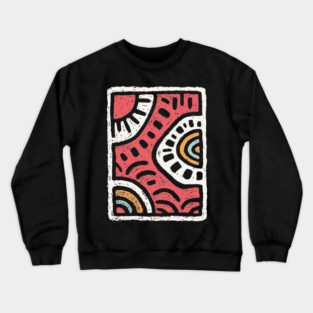 Abstract Water Dance | Rhythmic River Flow Crewneck Sweatshirt