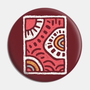 Abstract Water Dance | Rhythmic River Flow Pin