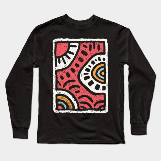 Abstract Water Dance | Rhythmic River Flow Long Sleeve T-Shirt by TuncGK