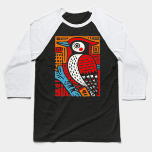 Totemic Woodpecker | Guardian of the Forest Baseball T-Shirt